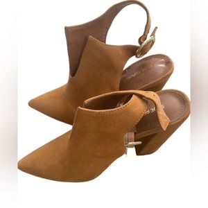 Shoe Republic LA Camel Suede Pumps